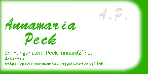 annamaria peck business card